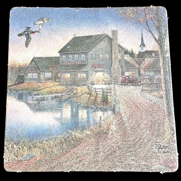 VTG Boys Town Coaster Set 8 Sam Timm 2-Side Cardboard Cabin Truck Lake Bird-Used - Picture 8 of 9